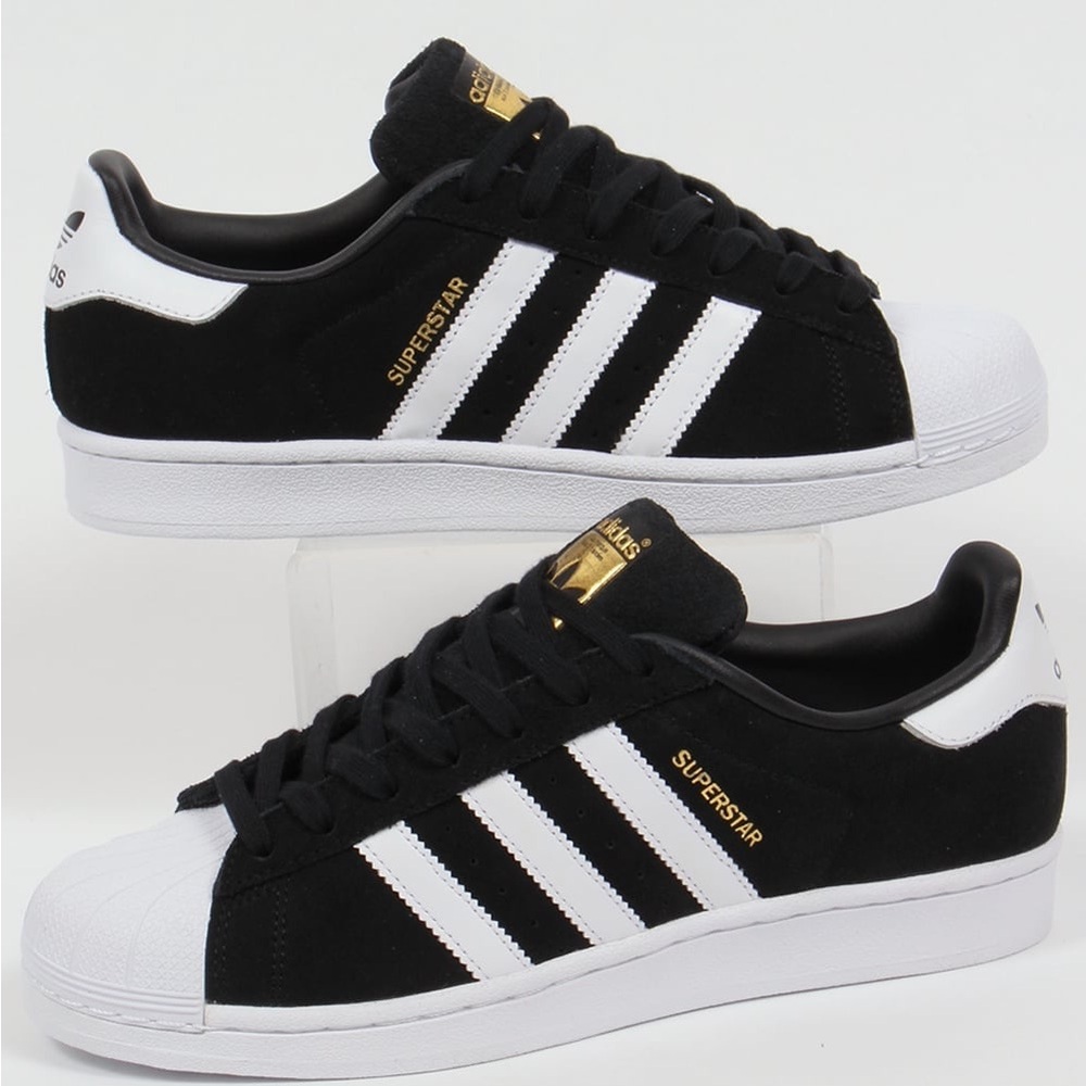 Adidas Superstar Black with White Stripes